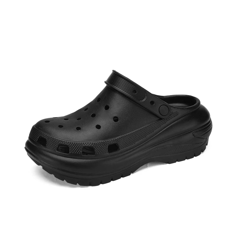 Luxury Designer Anti-Baotou Beach Shoes Custom Non-Slip Rubber Nurse Clogs for Women Thick-Soled Platform Clogs