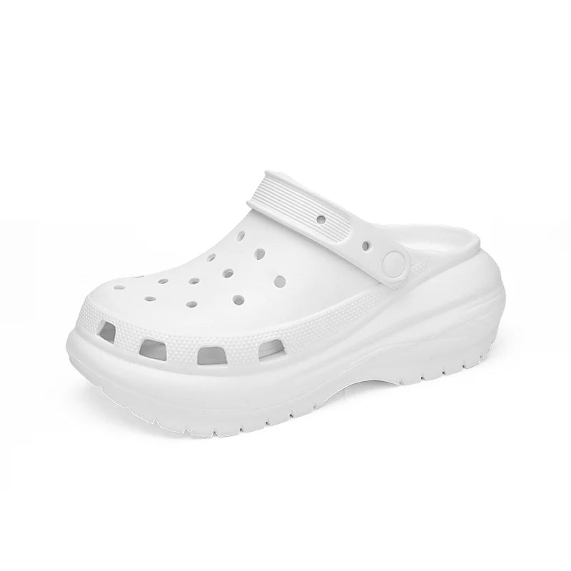 Luxury Designer Anti-Baotou Beach Shoes Custom Non-Slip Rubber Nurse Clogs for Women Thick-Soled Platform Clogs