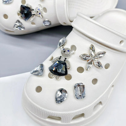 Rhinestones Bear Round Diamond Charms - JIBBITZ Style