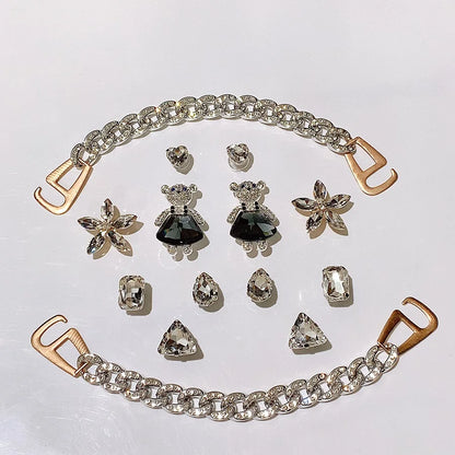 Rhinestones Bear Round Diamond Charms - JIBBITZ Style