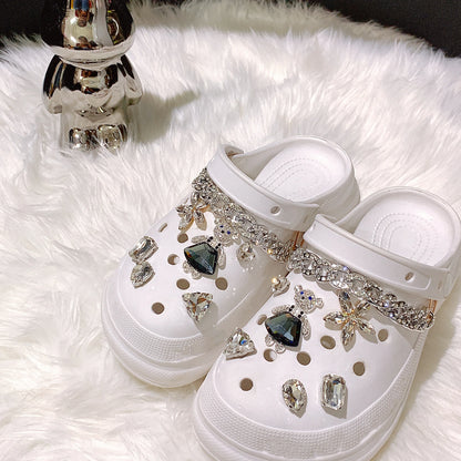 Rhinestones Bear Round Diamond Charms - JIBBITZ Style