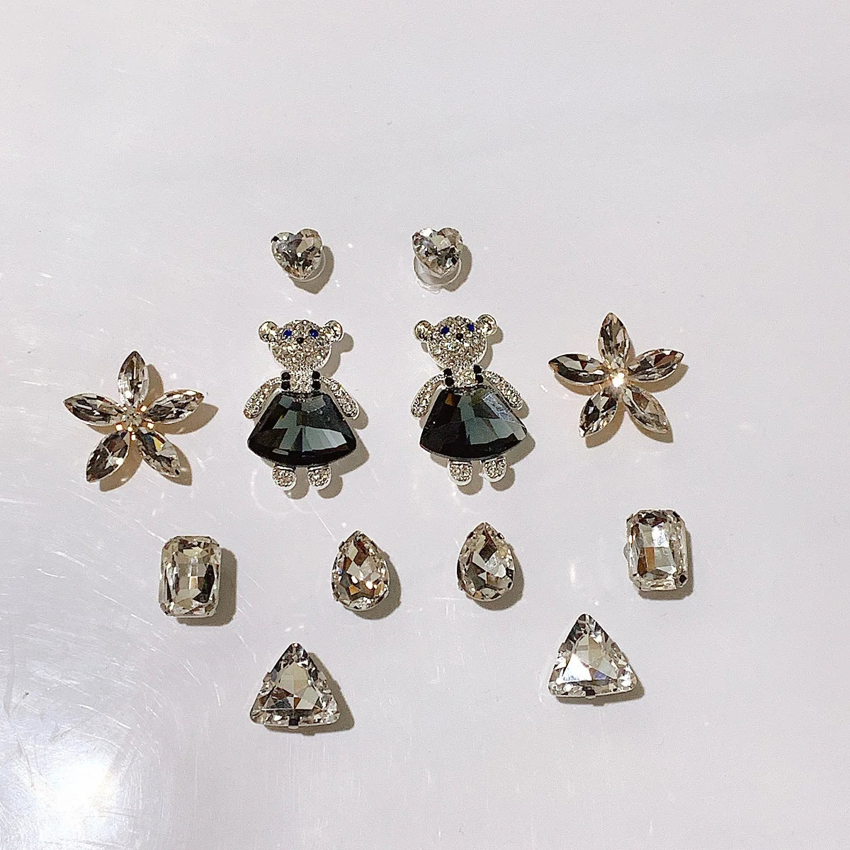 Rhinestones Bear Round Diamond Charms - JIBBITZ Style