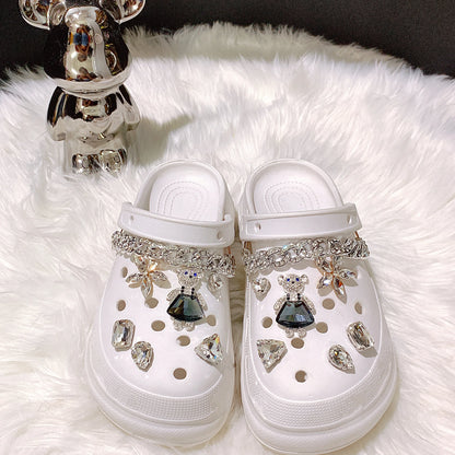 Rhinestones Bear Round Diamond Charms - JIBBITZ Style